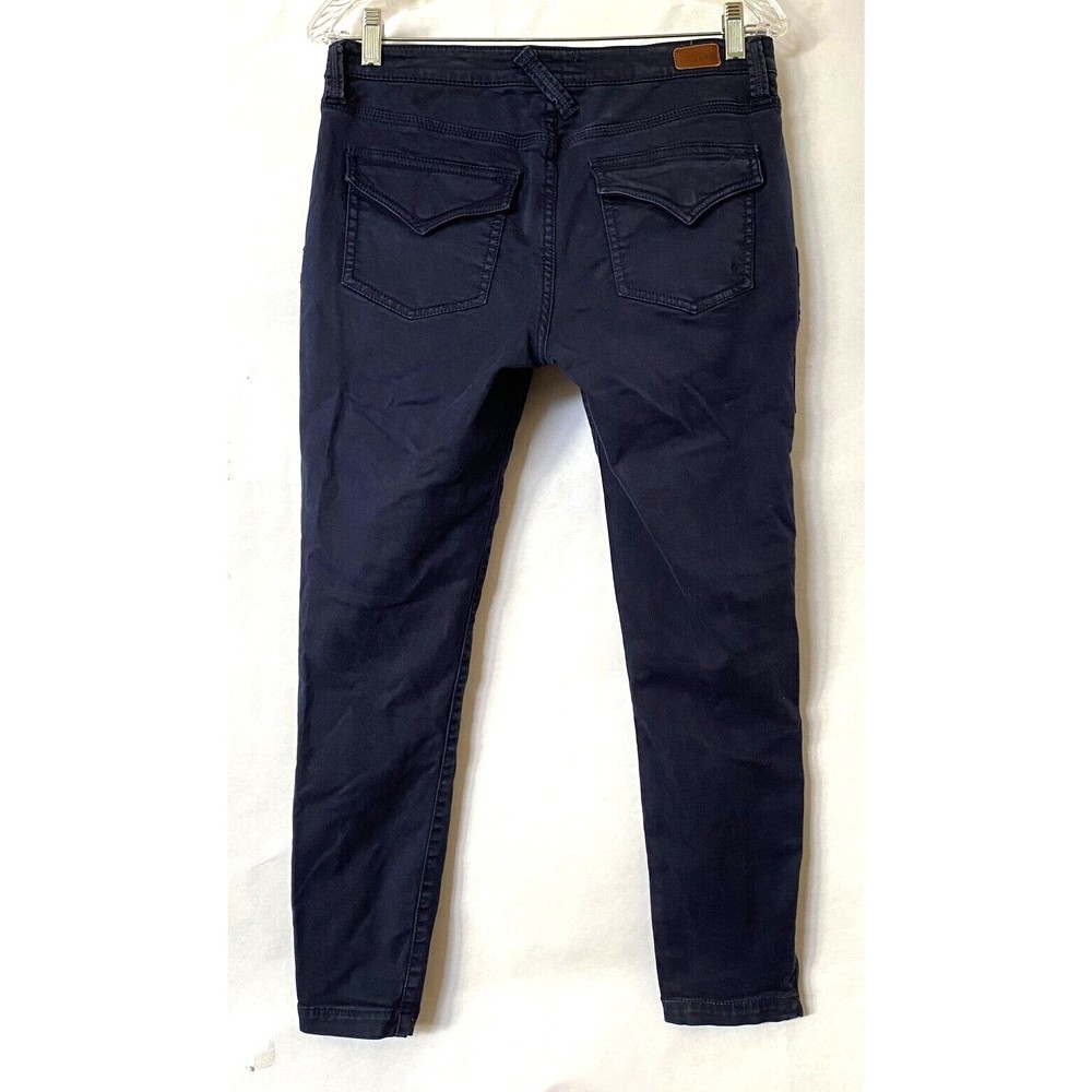 Joie Womens Park Skinny Pants 29 Navy Blue Utility Cargo Lyocell Blend Calf Zips - Picture 3 of 16